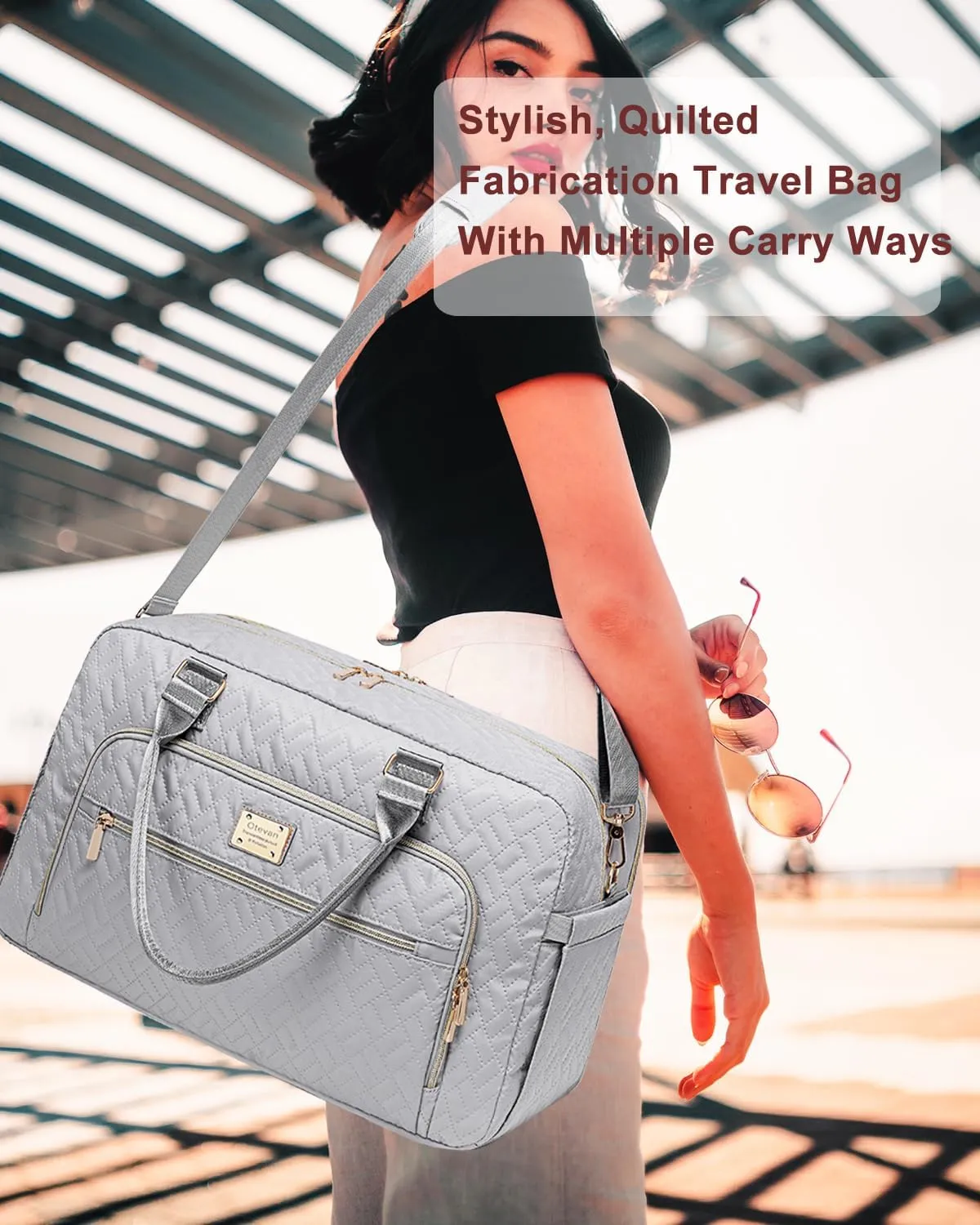 Gym Bag for Women,Travel Duffle Bag for Women,Weekender Overnight Bag with Wet Pocket,Carry On Bag with Toiletry Bag