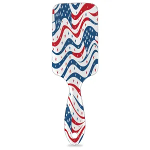 Hair Brush, 4th of July Curly Brush, All Hair Types, Ultra-Soft Bristles Glide Through Tangles with Ease, Curly Dry Wet Hair Comb for Men Women Girls, American Flag