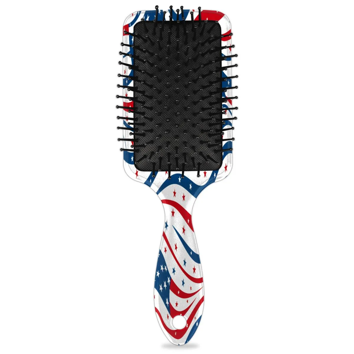 Hair Brush, 4th of July Curly Brush, All Hair Types, Ultra-Soft Bristles Glide Through Tangles with Ease, Curly Dry Wet Hair Comb for Men Women Girls, American Flag