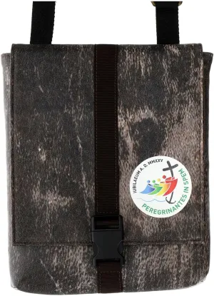 Handbag with 2025 Jubilee Official Logo in Latin, Dark Brown, 8x11 in