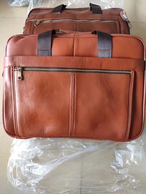 Handbags Genuine AETOO bag Travel laptop real Trusted reviews Crossbody brown Men business leather leather Bag briefcase Leather Great value Men's Cowhide