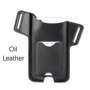 Handmade Retro Minimalist Leather Phone Case with Magnetic Closure