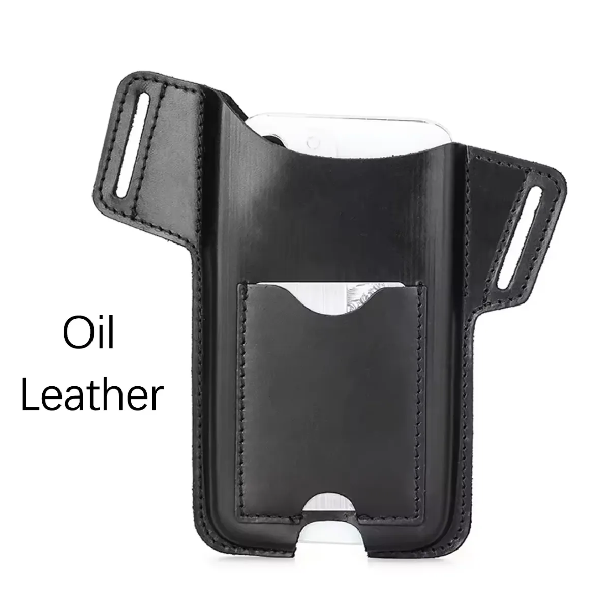 Handmade Retro Minimalist Leather Phone Case with Magnetic Closure