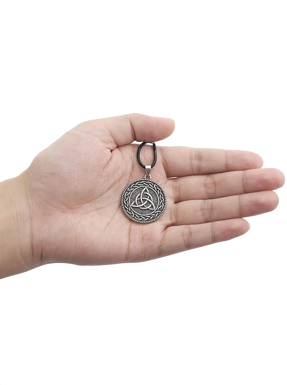 HAQUIL Triquetra Necklace, Celtic Knot Triquetra Pendant, Celtic Jewelry Gift for Men and Women