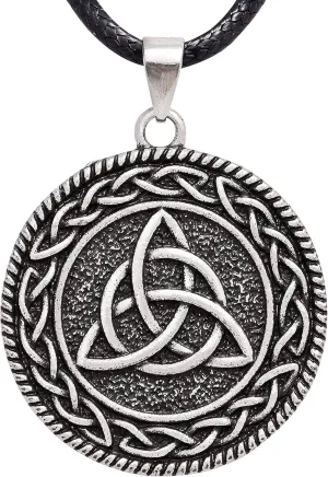 HAQUIL Triquetra Necklace, Celtic Knot Triquetra Pendant, Celtic Jewelry Gift for Men and Women