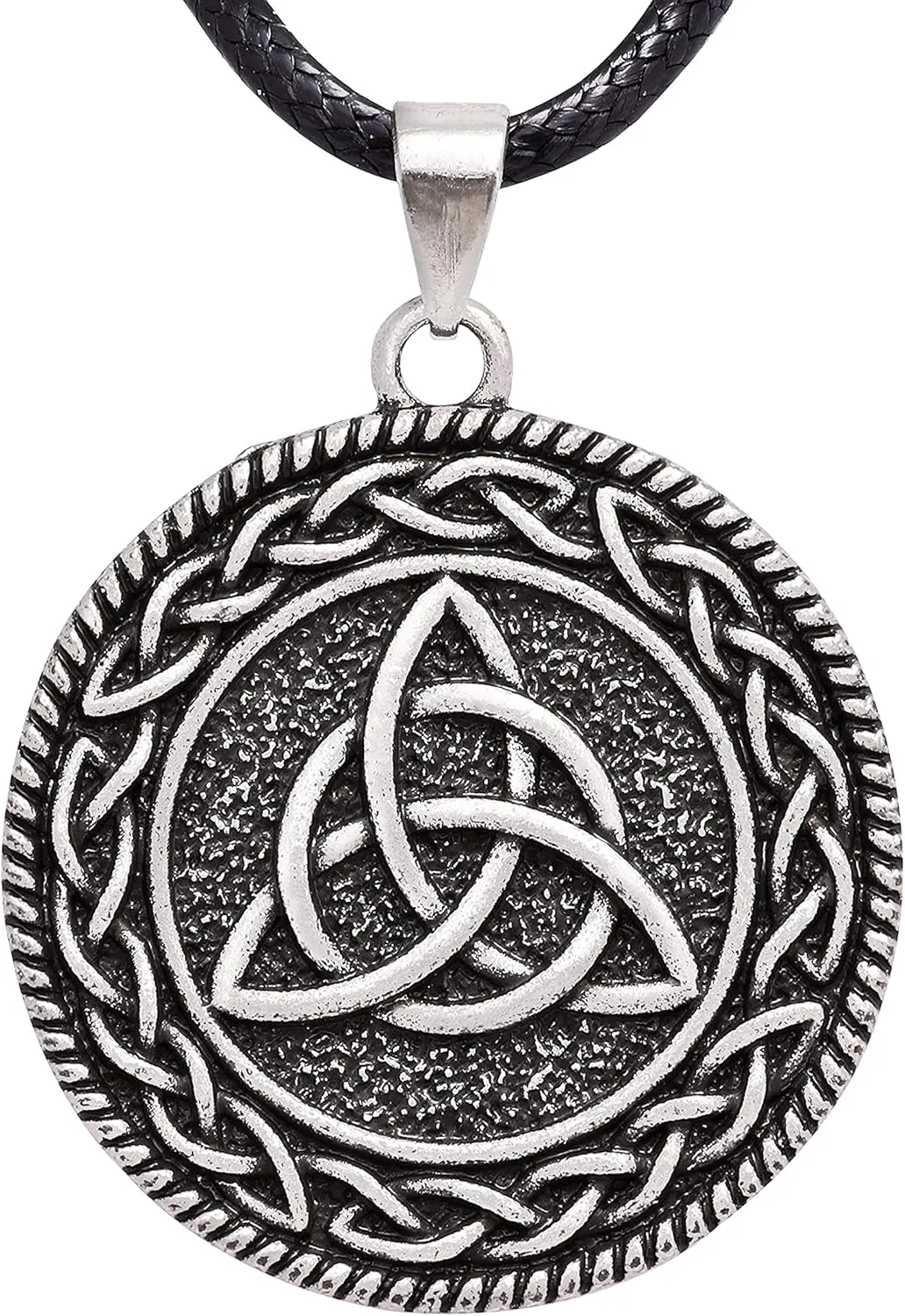 HAQUIL Triquetra Necklace, Celtic Knot Triquetra Pendant, Celtic Jewelry Gift for Men and Women