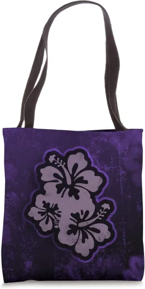 Hawaiian Purple Hibiscus Flower Tropical Floral Tote Bag