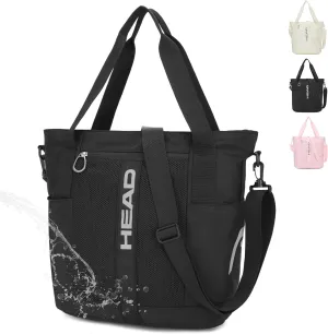 HEAD Crossbody Gym Tote for Women, Waterproof Small Gym Shoulder Bags with Detachable Strap for Shopping/College/Travel