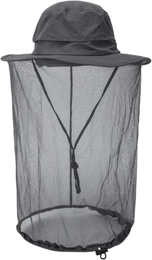 Head Net Hat Nylon Mesh Mosquito Net Sun Hat Face Cover Outdoor Fishing Hiking Camping Gardening