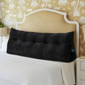 Headboard Wedge Pillow Large Pillow Soft and Supportive Bed Rest Reading Pillows for Sitting in Bed with Removable Cover