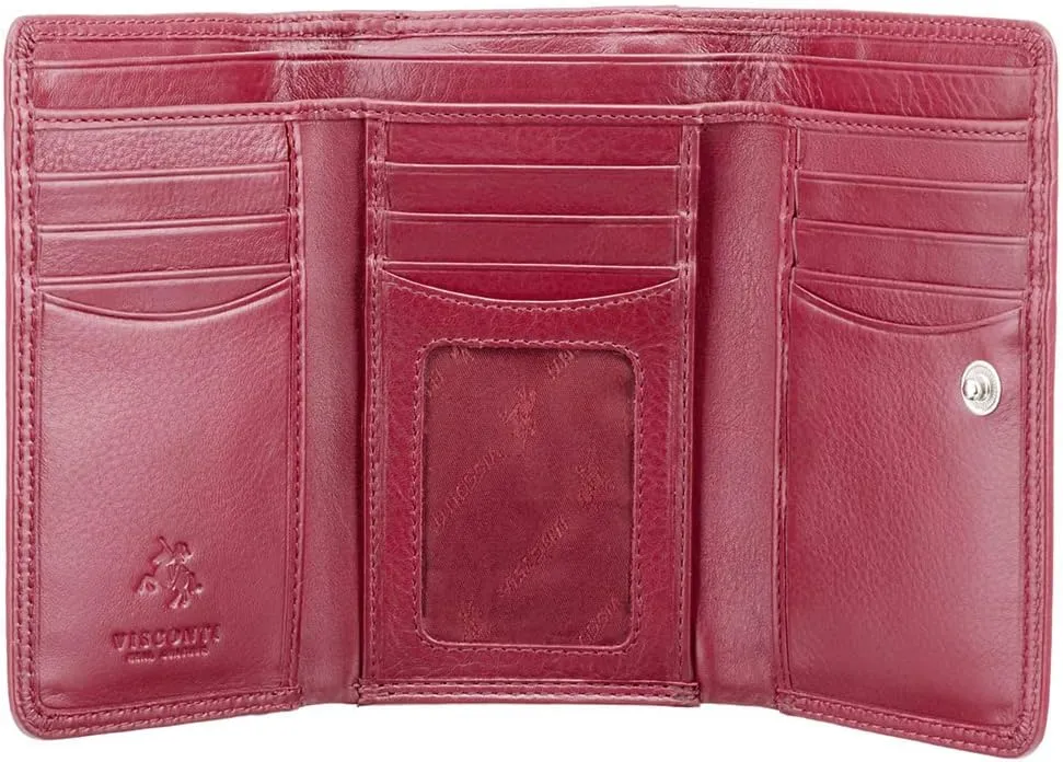 Heritage -32 Soft Leather Trifol Wallet (Red)