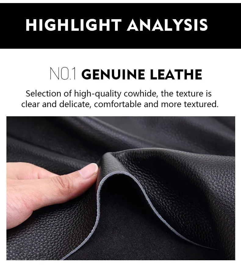 High Quality Men Briefcases Bag For 14 inch Laptop Business Travel Bags Handbags Genuine Leather Office Shoulder Bags For Man