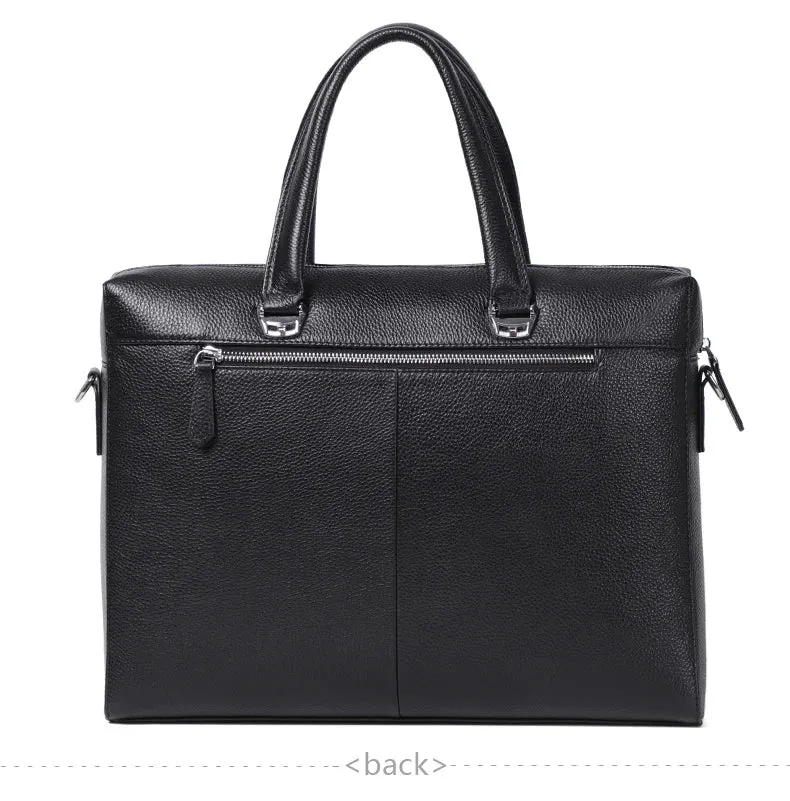 High Quality Men Briefcases Bag For 14 inch Laptop Business Travel Bags Handbags Genuine Leather Office Shoulder Bags For Man