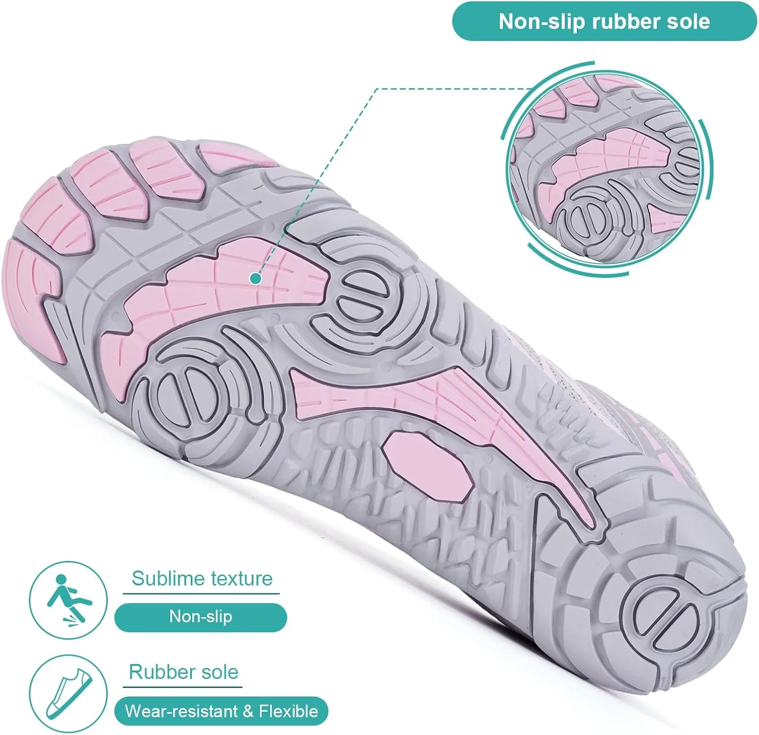 Hike Barefoot Shoes, Pro Barefoot Shoes Women Men Footwear, Athletic Hiking Minimalist Water Shoe Breathable Quick Dry Zero Drop Trail Running Shoe with Non-Slip Sole & Wide Toe Box
