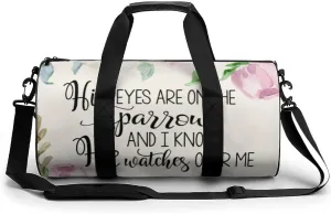 'His Eyes Are on The Sparrow Fitness Bag Waterproof And Stain Resistant Suitable for Unisex