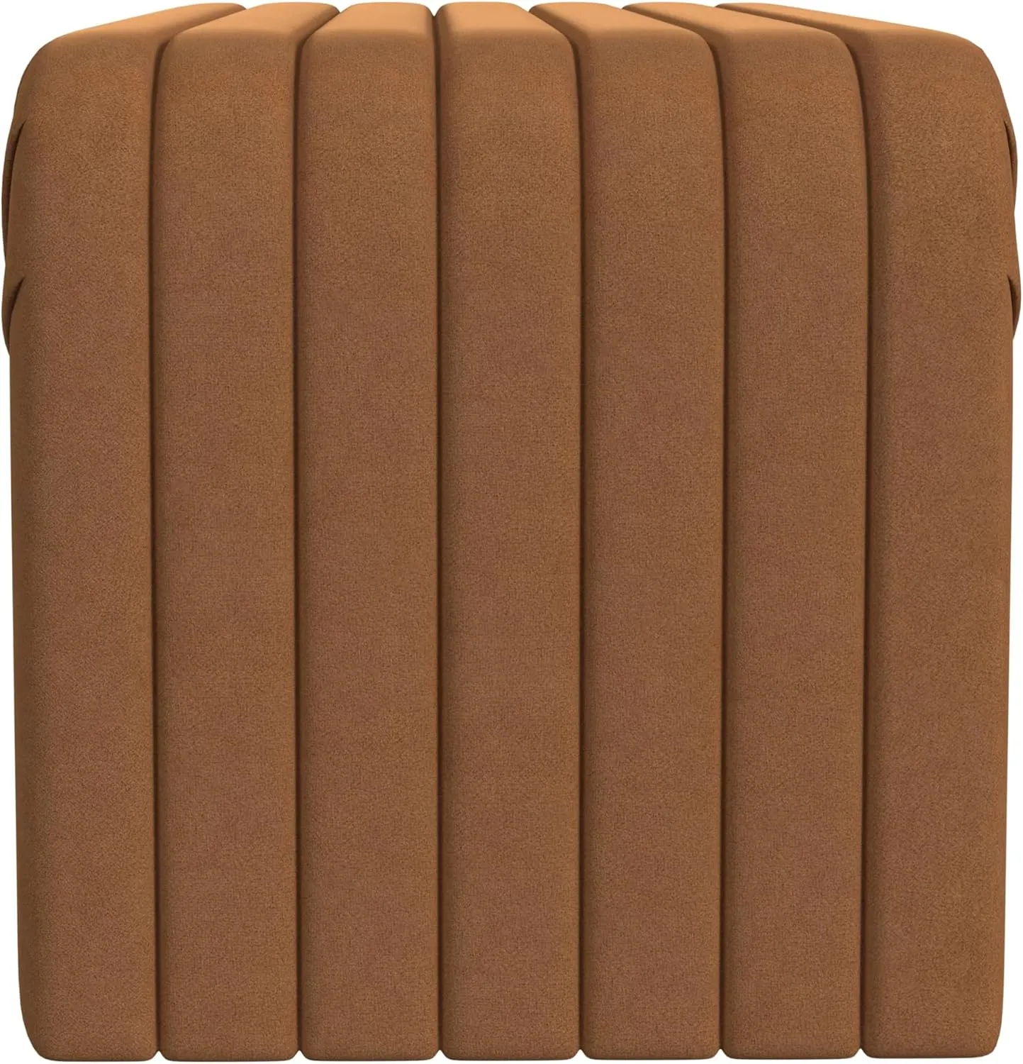 HomePop Arch Channel Bench|Bench for Living Room & Bedroom | Decorative Home Furniture - Rust Orange Velvet