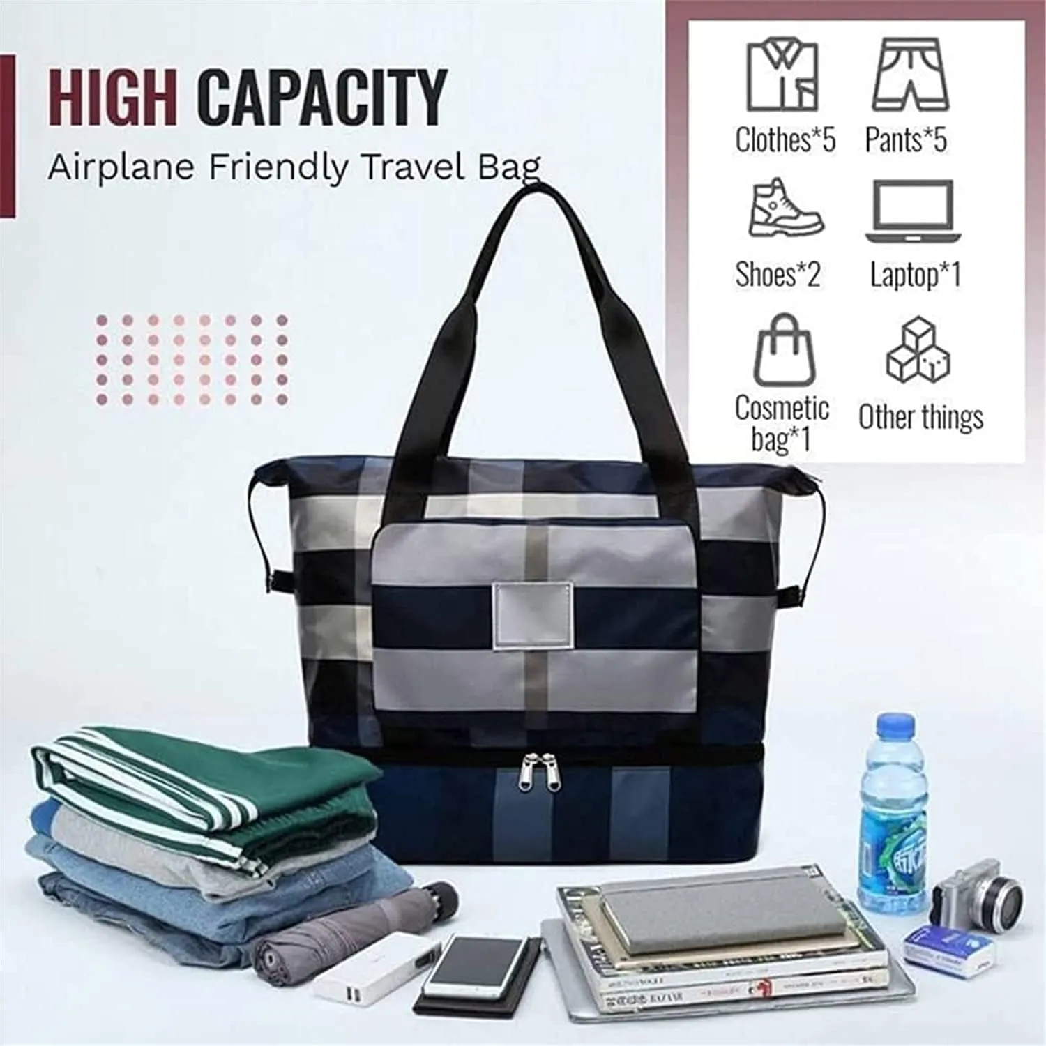 Homezo Travel Bag, Homezo Large Capacity Folding Travel Bag, Homezo Waterproof Travel Bag, Homezo Wet/Dry Travel Bag