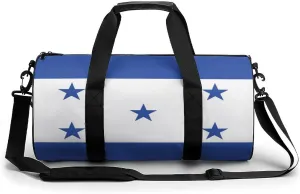 Honduras Flag Sports Duffel Bag for Men Women Dry Wet Separation Lightweight Tote