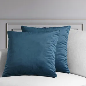 HPD Half Price Drapes Cushion Cover 18 x 18 Heritage Plush Velvet - VPYC-161270-CC18PR - Pair, Avalon Blue