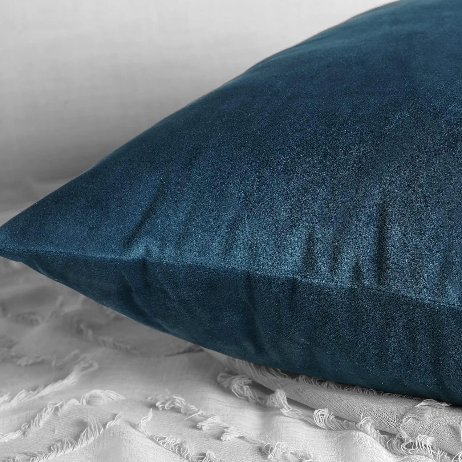 HPD Half Price Drapes Cushion Cover 18 x 18 Heritage Plush Velvet - VPYC-161270-CC18PR - Pair, Avalon Blue