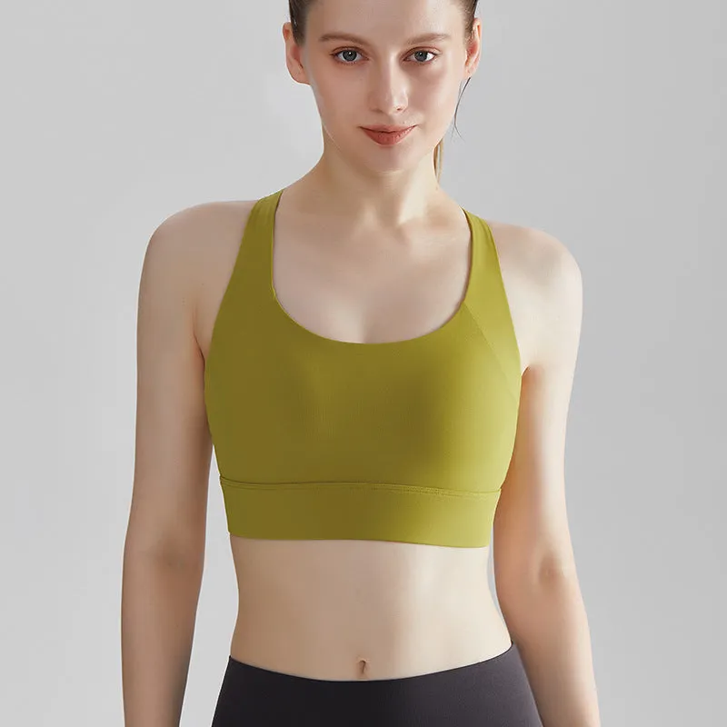 I YOGA Racerback High Impact Sports Bras With Sewn-in Pads