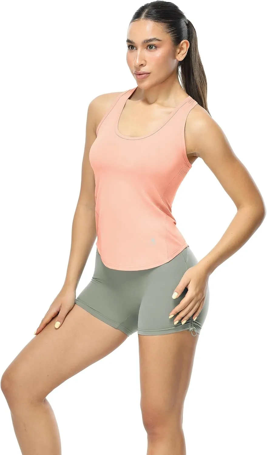 icyzone Racerback Workout Tank Tops for Women, Breathable Quick Dry Gym Athletic Yoga Exercise Running Shirts