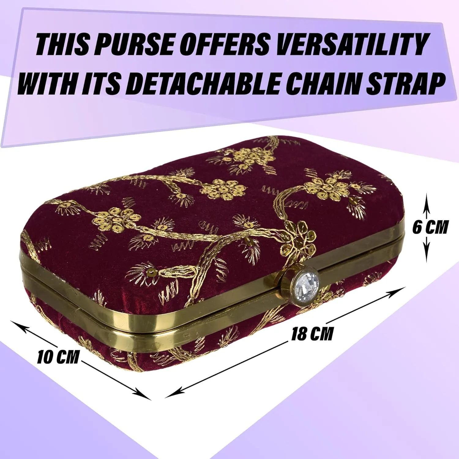 IGH Luxurious Indian Velvet Clutches for Women Ideal Wedding Favors, Unique Wedding Gifts, Christmas Party Gifts, Return Gift