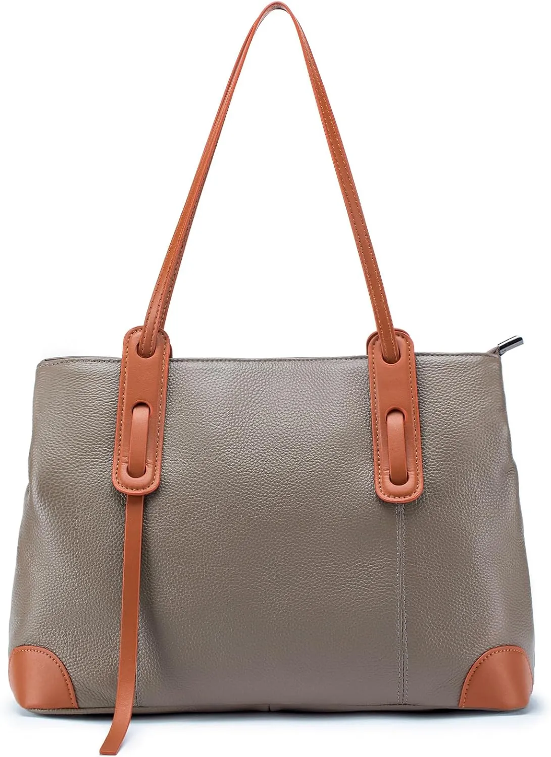 imeetu Genuine Leather Tote Shoulder Handbag Purse for Women, Large Capacity Bag Waterproof Big Tote Shoulder Bag