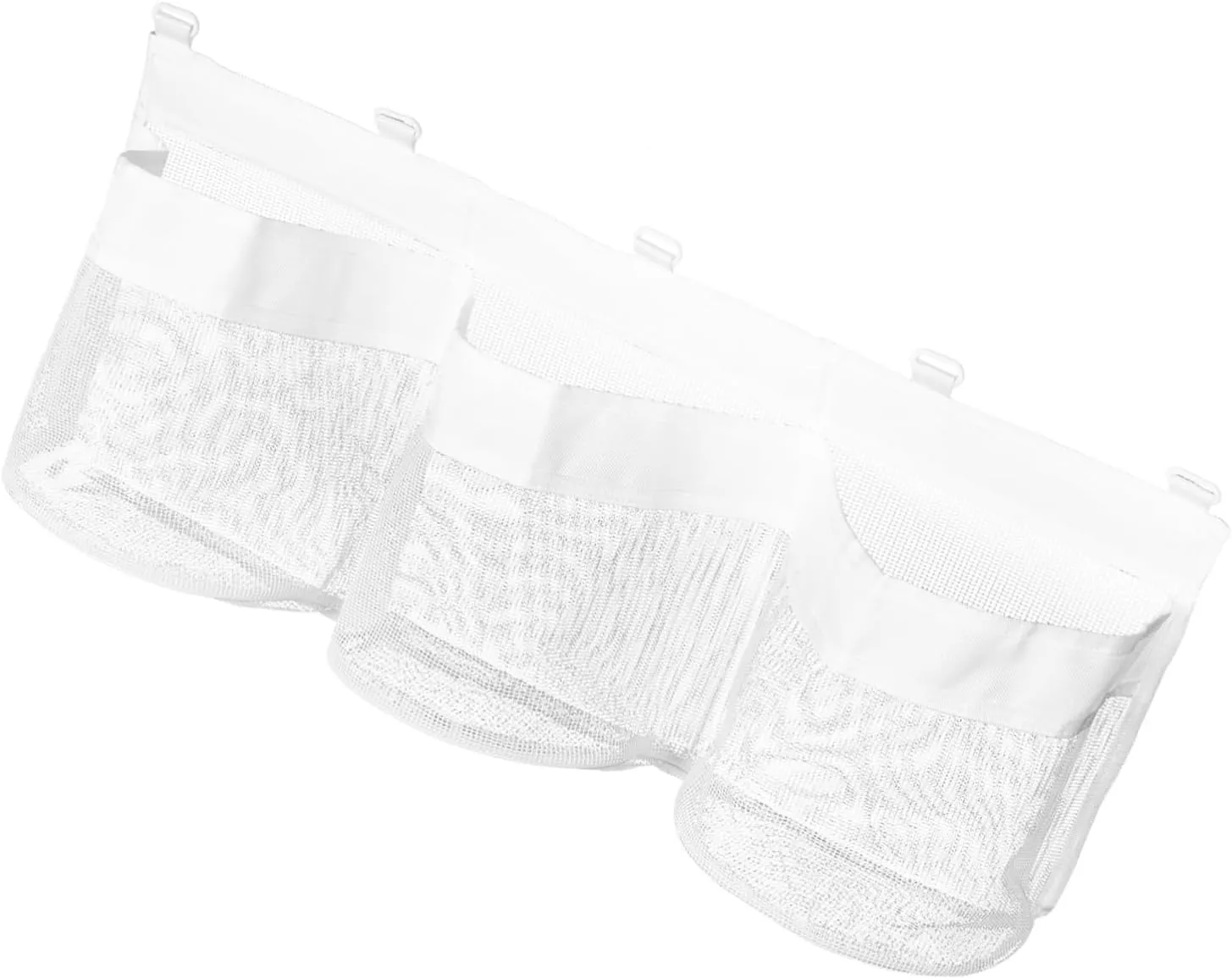 IMIKEYA Bathtub Toy Organizer Mesh Bag for Bath Toys 3 Large Compartments Easy Access