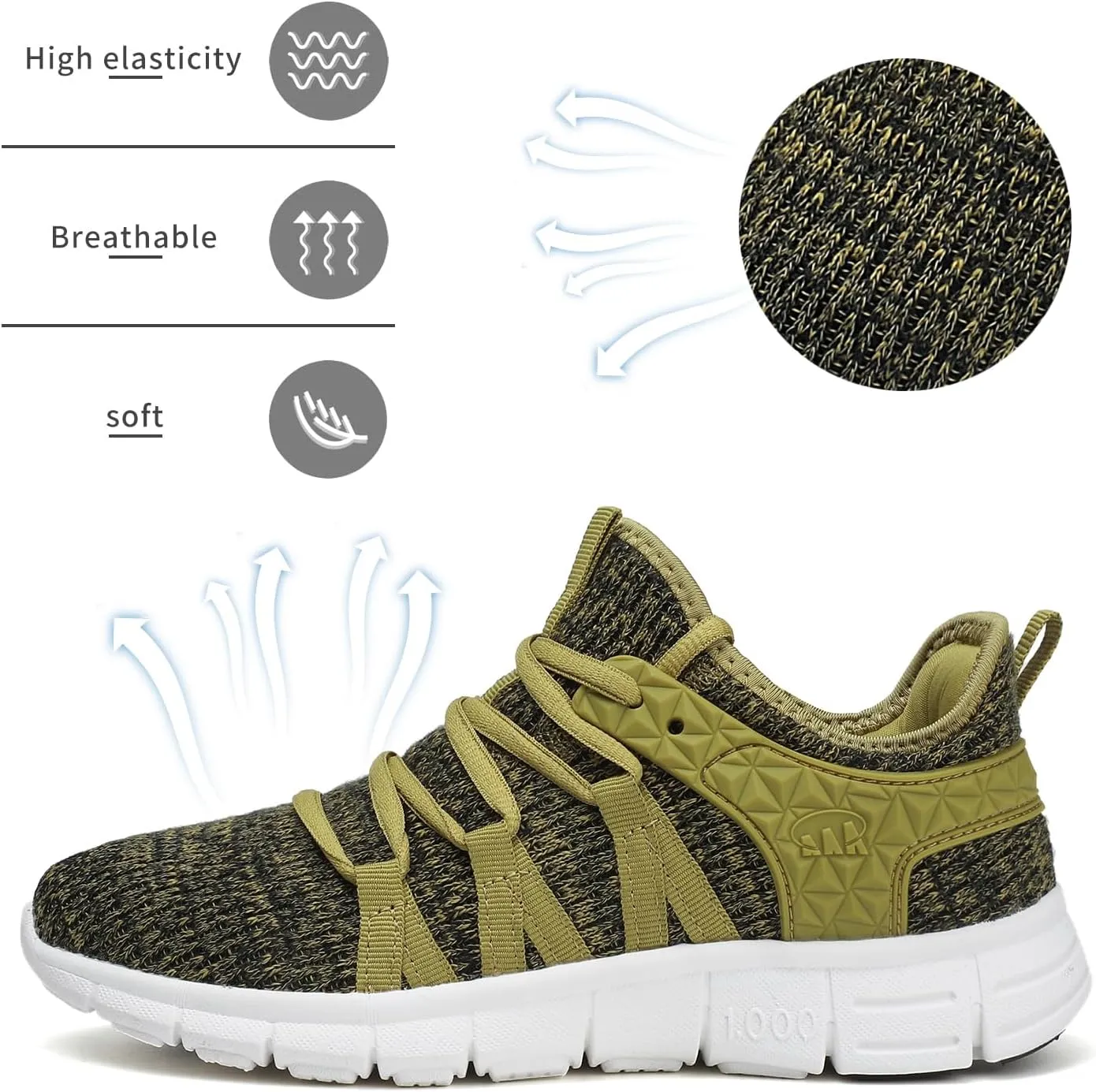 INZCOU Running Shoes Lightweight Tennis Shoes Non Slip Gym Workout Shoes Breathable Mesh Walking Sneakers