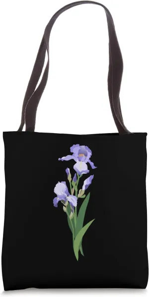 Iris Flower Botanical Horticulture Gardening Flower Tote Bag