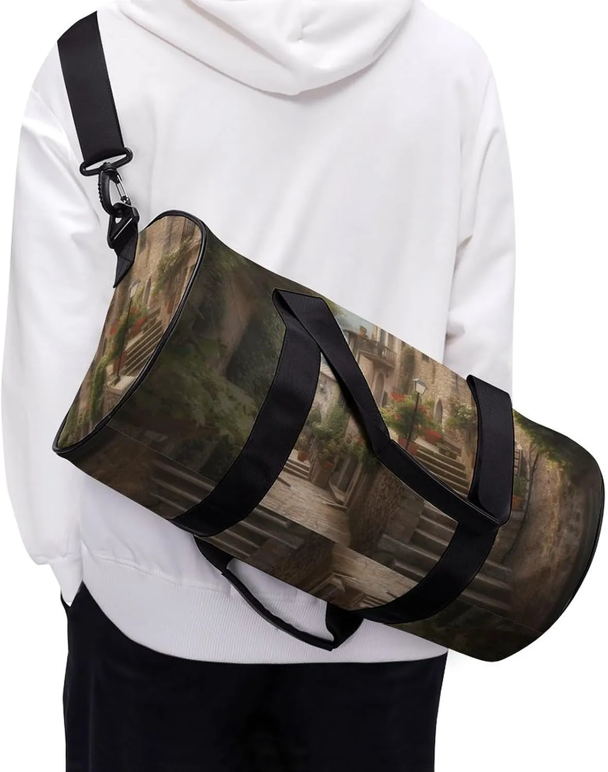 Italy Tuscan Gym Bag Small Travel Duffle Bag with Compartment Carry On Weekender Bag for Women Men