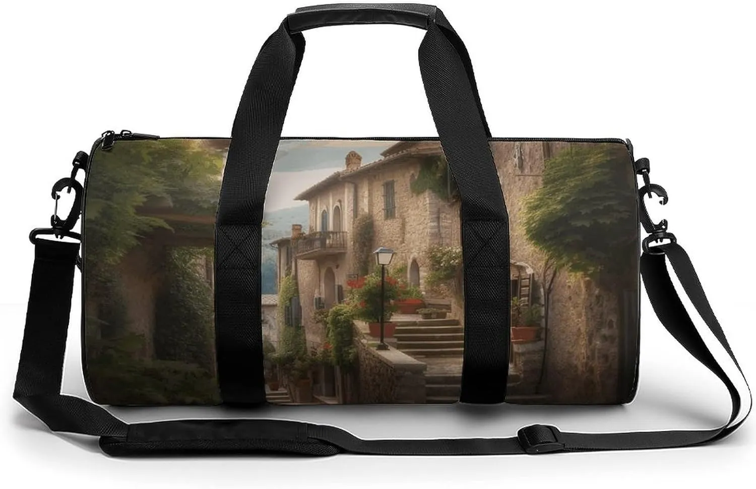 Italy Tuscan Gym Bag Small Travel Duffle Bag with Compartment Carry On Weekender Bag for Women Men