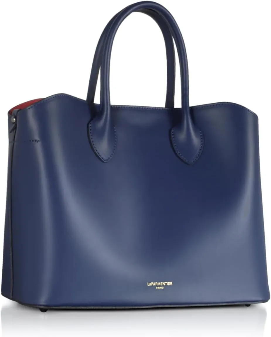 Jackie Tote Bag, Genuine Italian Calf Leather, 12.4 x 9.8 x 5.5 inches