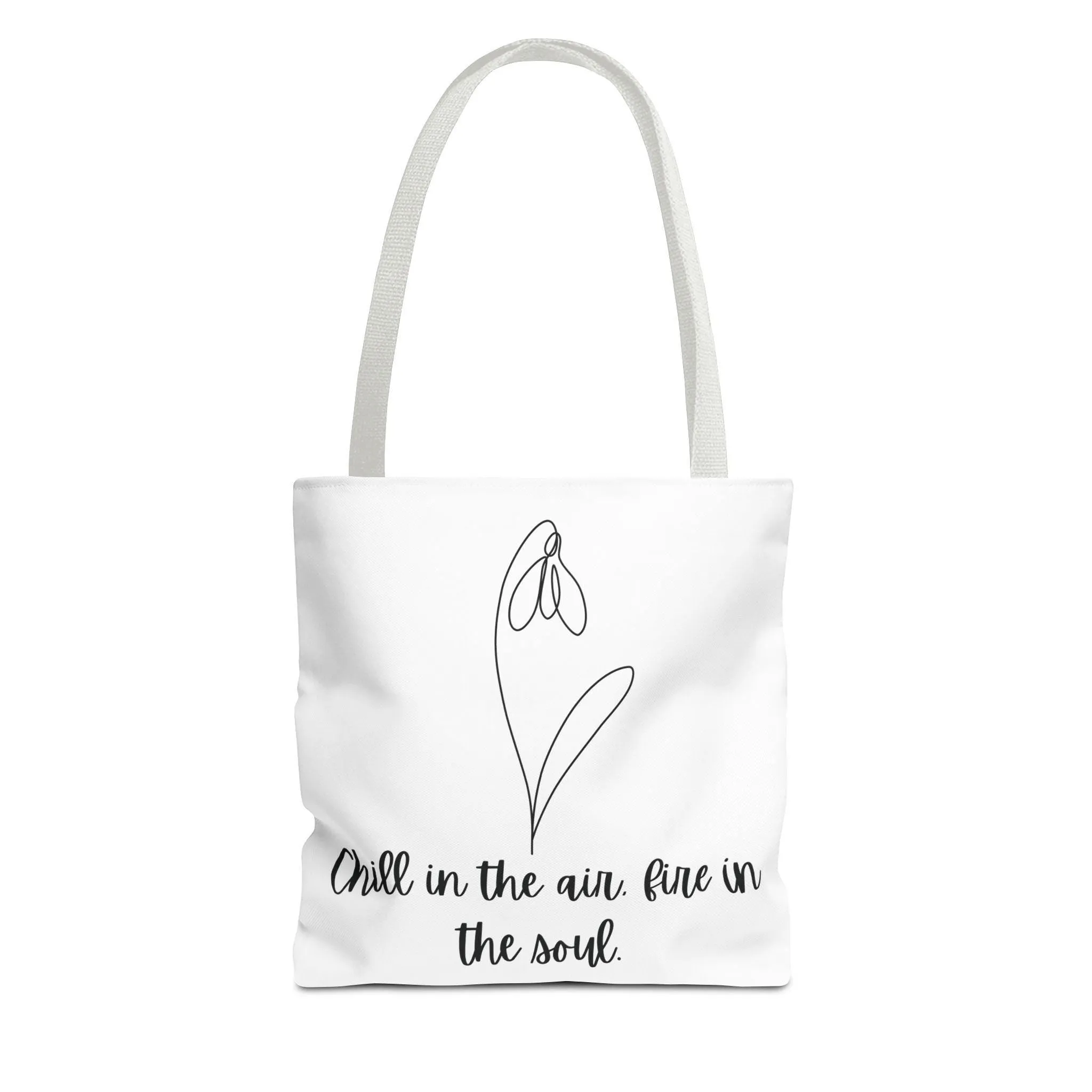 January Birth Flower Tote Bag  Snowdrop Design Bith Month Floral Gift Winter Tote Minimalist Botanical Bag Gift for Her