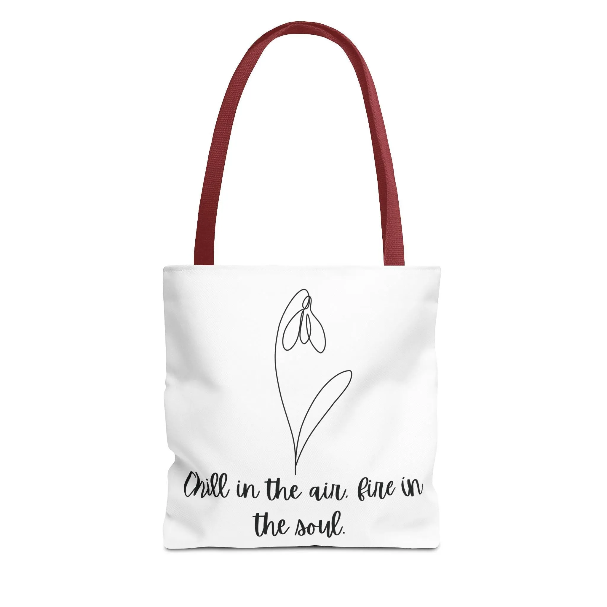 January Birth Flower Tote Bag  Snowdrop Design Bith Month Floral Gift Winter Tote Minimalist Botanical Bag Gift for Her