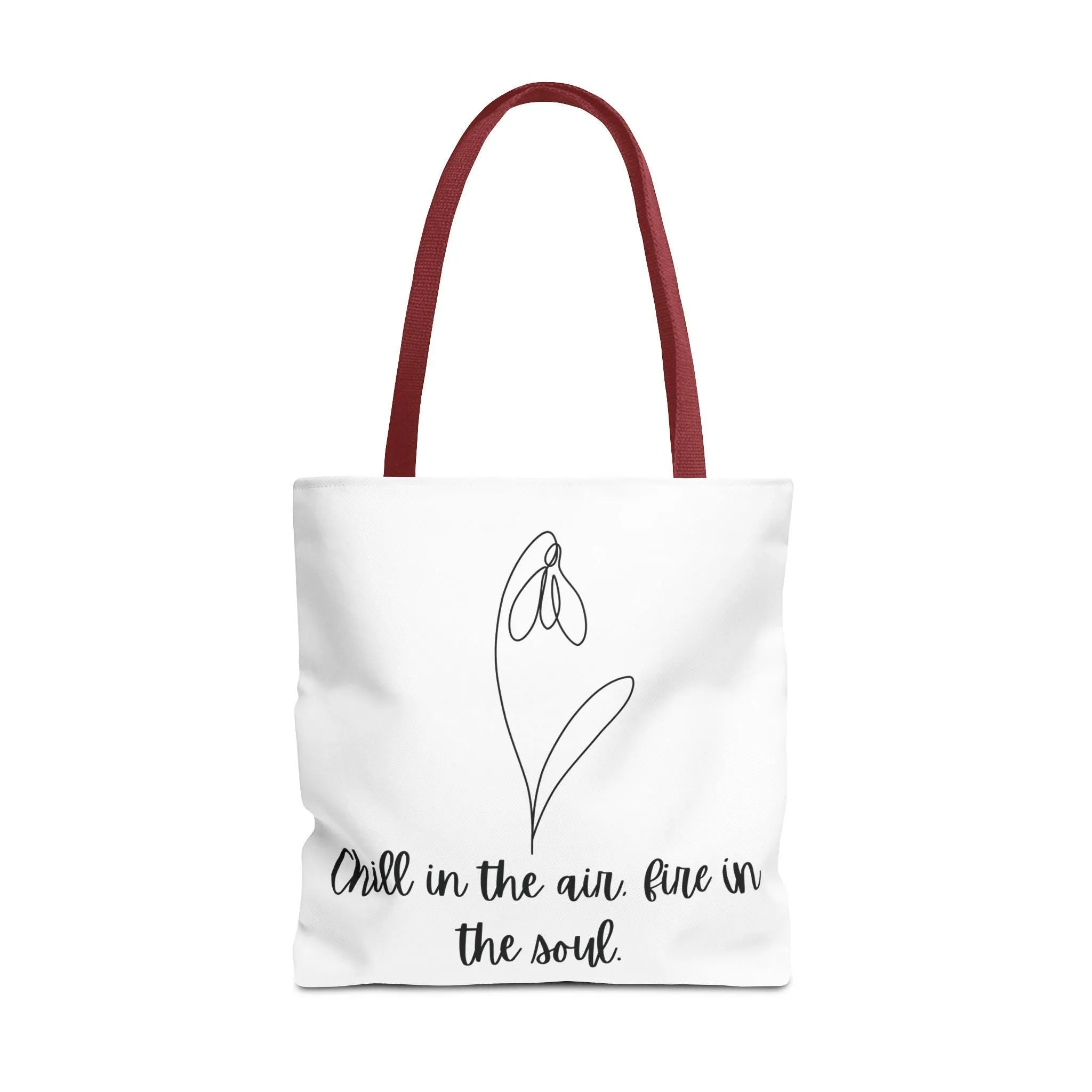 January Birth Flower Tote Bag  Snowdrop Design Bith Month Floral Gift Winter Tote Minimalist Botanical Bag Gift for Her