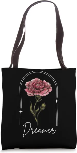 January Birth Flower Vintage Carnation January Birth Month Tote Bag