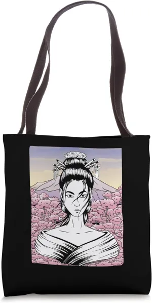 Japan Sakura Flower Geisha Japanese Mountain Fuji Tote Bag