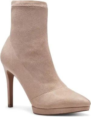 Jessica Simpson Women's Valyn 4 Faux Suede Chain Stiletto Heeled Ankle Bootie