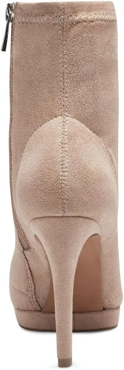 Jessica Simpson Women's Valyn 4 Faux Suede Chain Stiletto Heeled Ankle Bootie