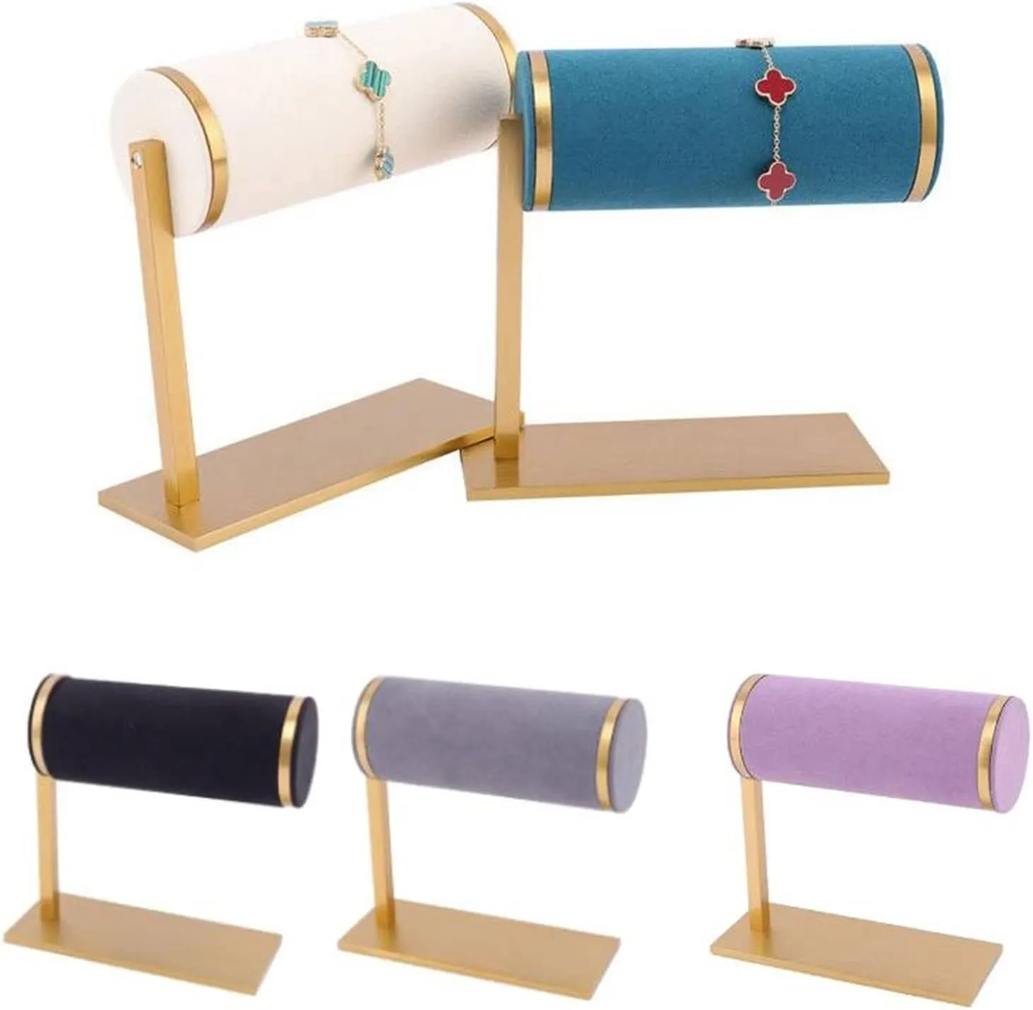 Jewelry Display Stand Jewelry Display Watch Organizer Bracelet Holder Hair Band Rack Portable Velvet Bracelet Scrunchie Organizer Display Stand Jewelry Holder ( Color : Style A1 )