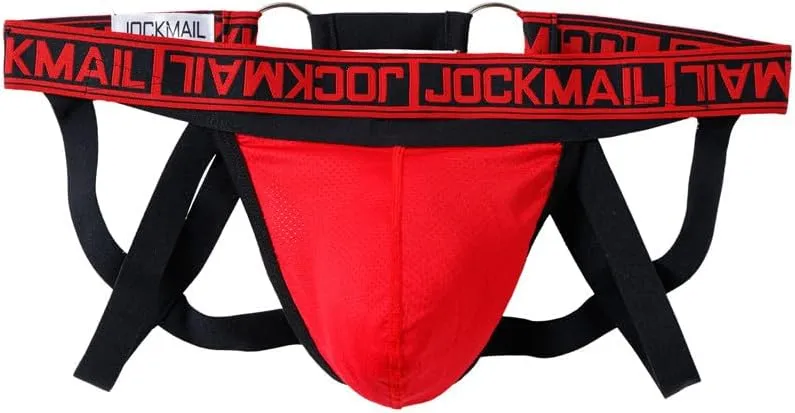 JOCKMAIL Mesh Breathable Jockstrap Athletic Supporters for Men Jock Strap Male Underwear