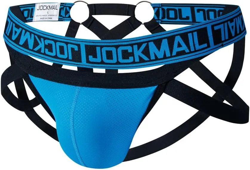 JOCKMAIL Mesh Breathable Jockstrap Athletic Supporters for Men Jock Strap Male Underwear
