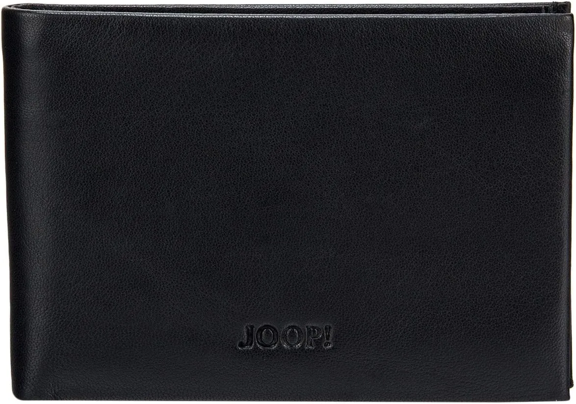 JOOP! Cartera para hombre, cuero genuino, Pero Nestor Billfold H2 11x7,5x1cm - Negro