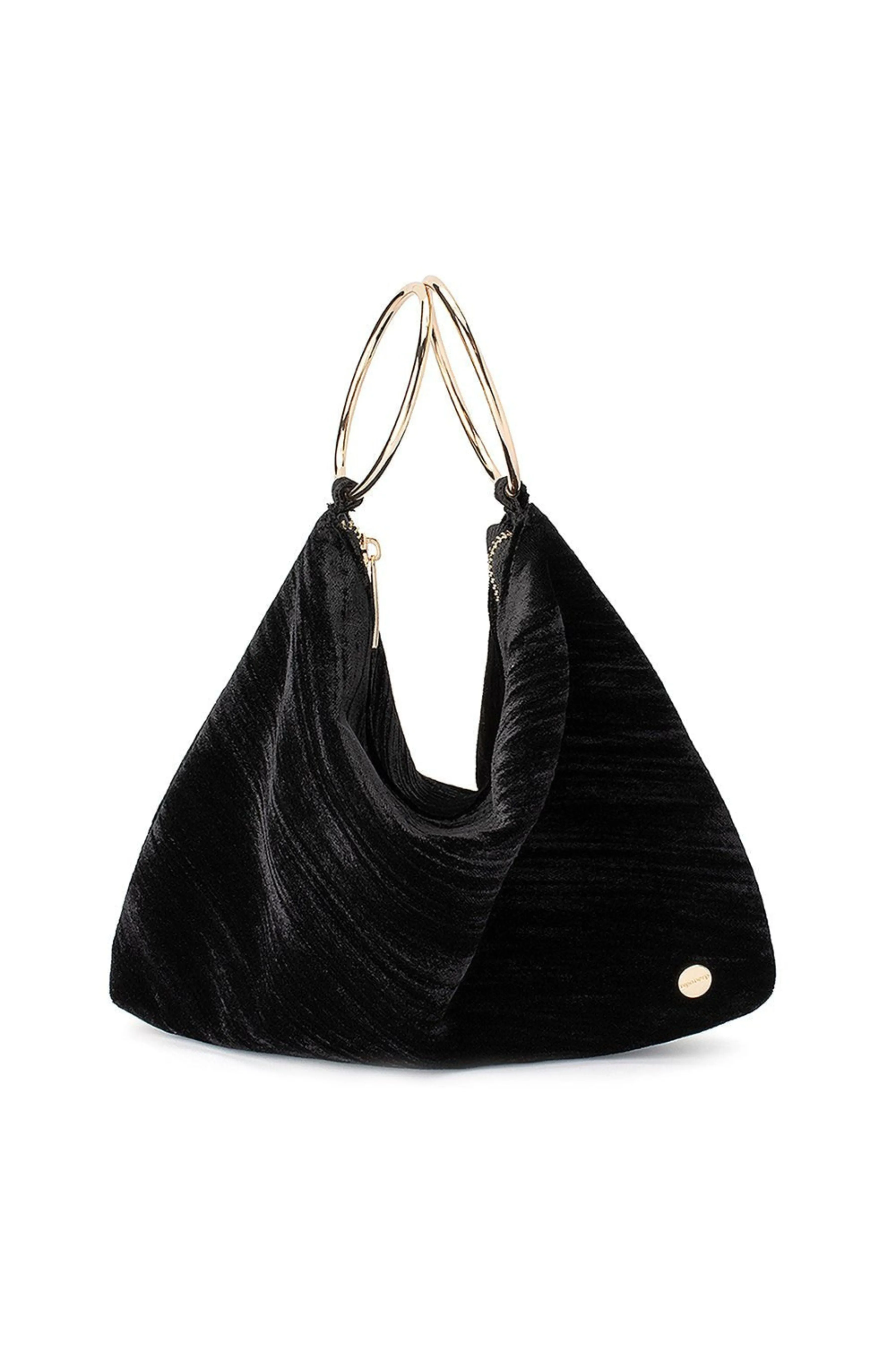 Jordi Velvet Convertible Bag - Black