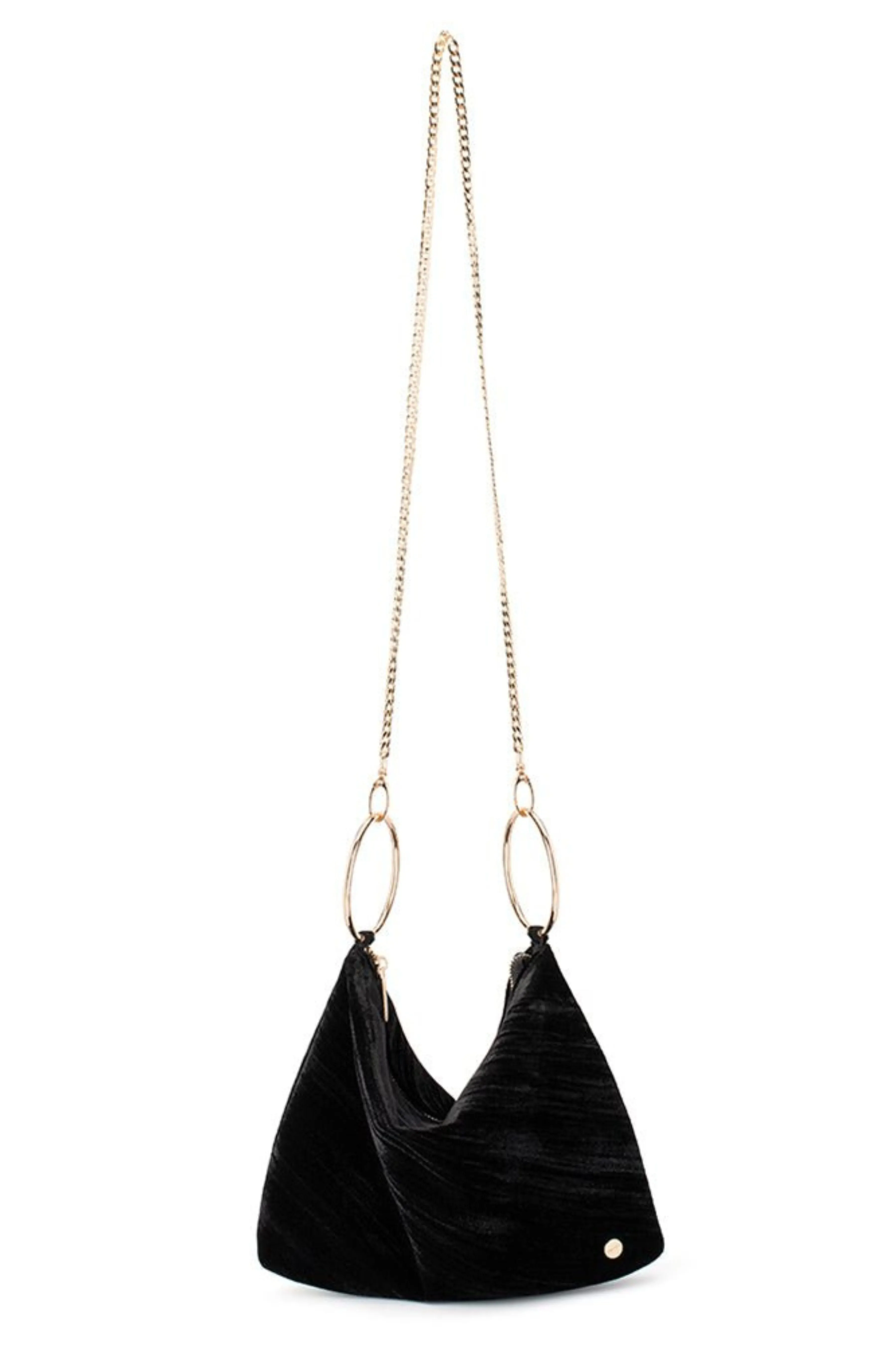 Jordi Velvet Convertible Bag - Black