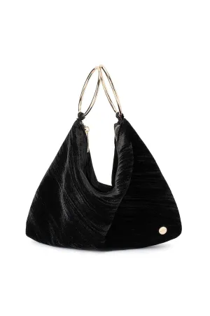 Jordi Velvet Convertible Bag - Black
