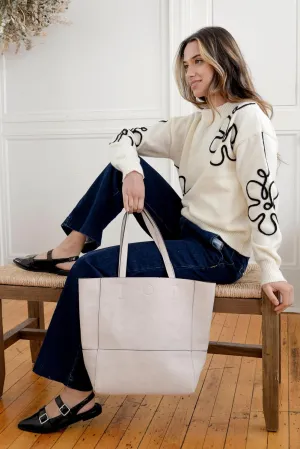 Joy Susan Women's Fashion Purse Faith Raw Edge Tote Hand Bag