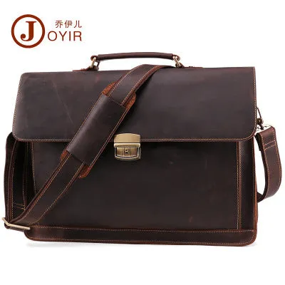 JOYIR Genuine Leather  Vintage Laptop Bag